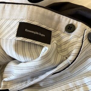 Ermenegildo Zegna Wool Brown Dress Pants